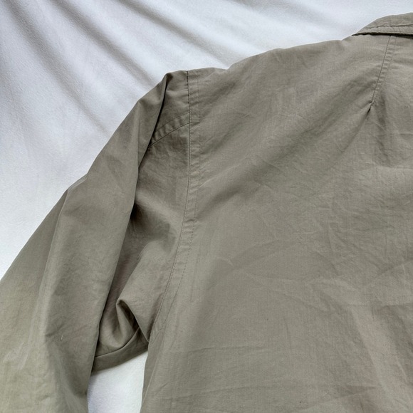 MULBERRY STREET Khaki Utility Jacket Tan Vintage Y2K Button‎ Snap Pockets S - Picture 16 of 16